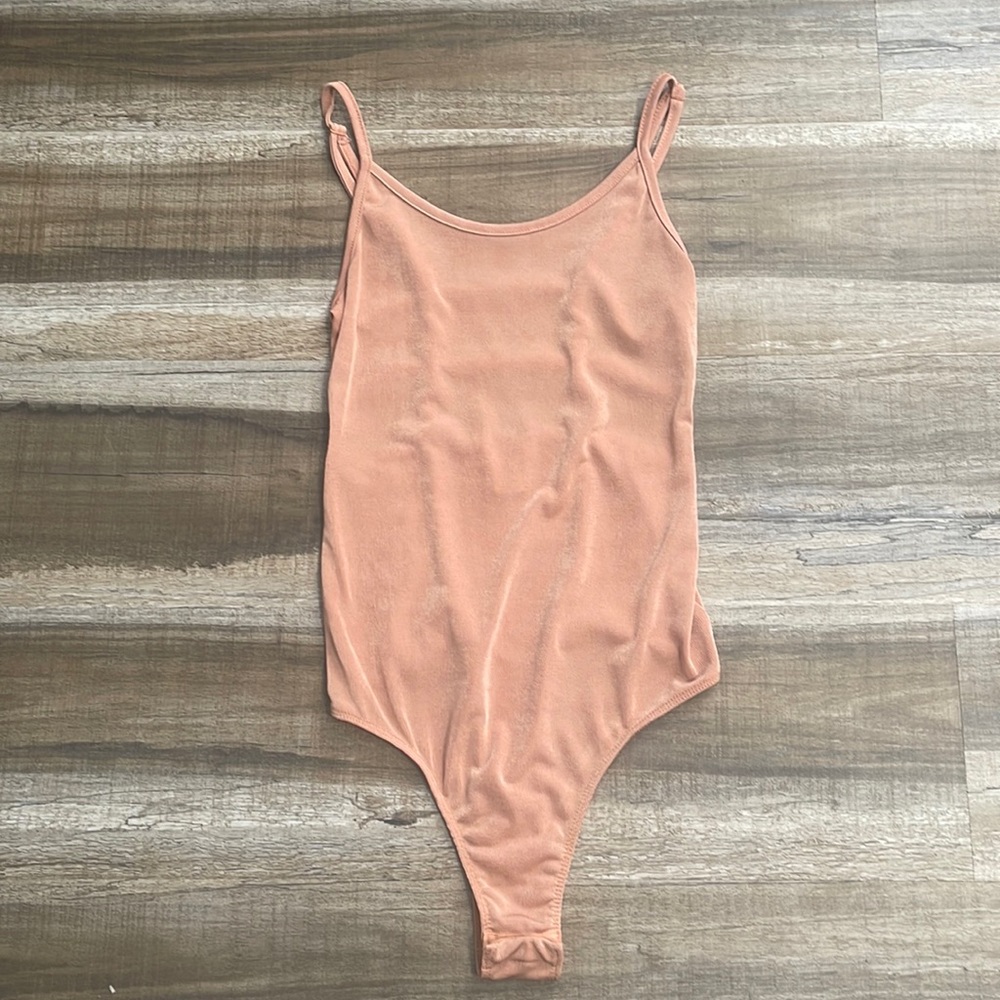 Peach (nude) Colored Bodysuit- Size Small
